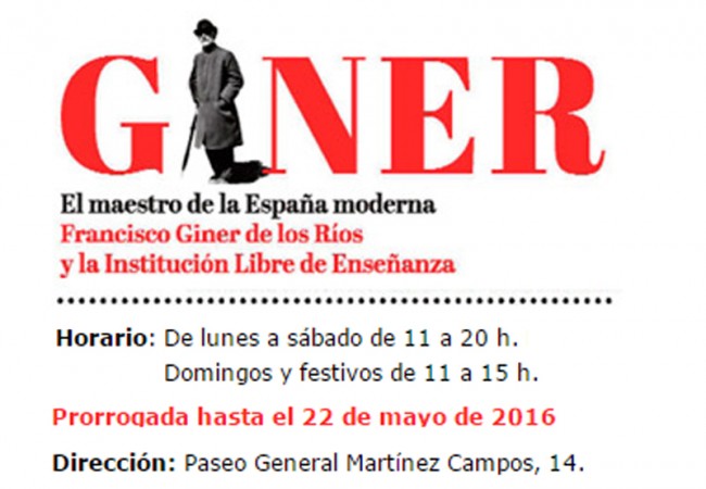 Exposición Giner de los Ríos en la Institución Libre de Enseñanza